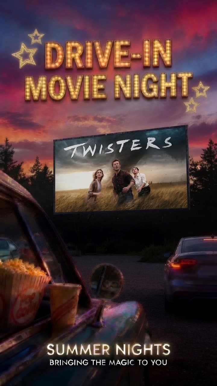 Drive In Movie Night @ Elko - Twisters  🌪️ promo